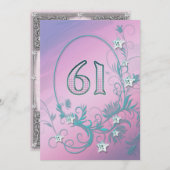 Einladung zur Geburtstagsfeier 61 Jahre alt (Vorne/Hinten)