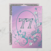 Einladung zur Geburtstagsfeier 77 Jahre alt (Vorne/Hinten)