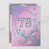 Einladung zur Geburtstagsfeier 78 Jahre alt (Vorne/Hinten)