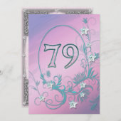 Einladung zur Geburtstagsfeier 79 Jahre alt (Vorne/Hinten)