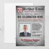Einladung zur Geburtstagsfeier auf der Titelseite (Vorne/Hinten)