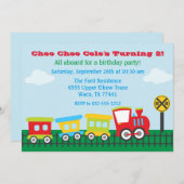 Einladung zur Geburtstagsfeier - Choo Choo Train (Vorne/Hinten)