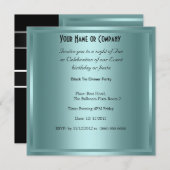 Einladung zur Geburtstagsfeier der Black Krawatte (Vorne/Hinten)