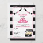 Einladung zur Geburtstagsfeier der Piraten - Rosa (Vorderseite)