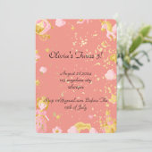 Einladung zur Geburtstagsfeier der rosa Prinzessin (Stehend Vorderseite)