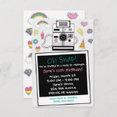 Einladung zur Geburtstagsfeier der Sofortbildkamer (Vorne/Hinten)