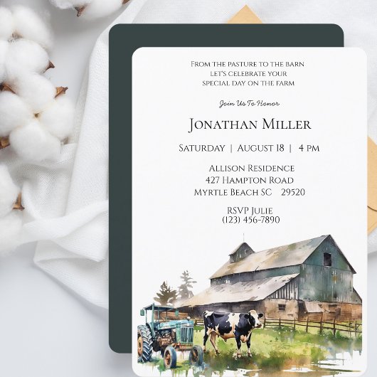 Einladung zur Geburtstagsfeier der Vintagen Bauern