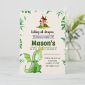 Einladung zur Geburtstagsfeier des Drachen (Stehend Vorderseite)