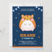 Einladung zur Geburtstagsfeier des niedlichen Hams (Vorderseite)