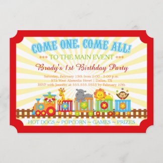 Einladung zur Geburtstagsfeier des niedlichen Zirk