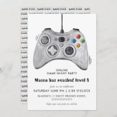 Einladung zur Geburtstagsfeier des Online-Videospi (Vorne/Hinten)