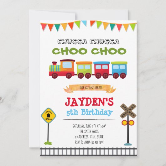 Einladung zur Geburtstagsfeier des Zuges (Vorderseite)