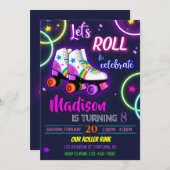 Einladung zur Geburtstagsfeier "Girl Skaten" (Vorne/Hinten)