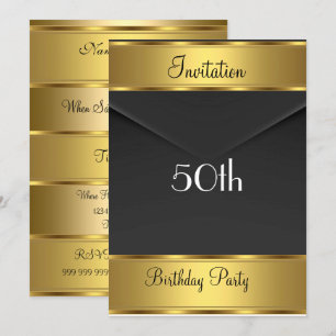 Einladung zur Geburtstagsfeier Goldene 50. Geburts