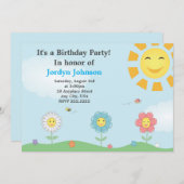 Einladung zur Geburtstagsfeier im Garten (Vorne/Hinten)