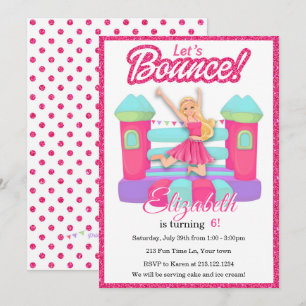 Einladung zur Geburtstagsfeier im Pink Doll Bounce