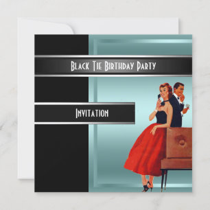 Einladung zur Geburtstagsfeier im Smoking (Black T