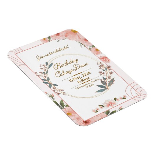 Einladung zur Geburtstagsfeier Magnet (Rechte Seite)