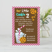 Einladung zur Geburtstagsfeier "Milch und Kekse" (Stehend Vorderseite)