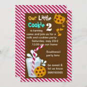 Einladung zur Geburtstagsfeier "Milch und Kekse" (Vorne/Hinten)