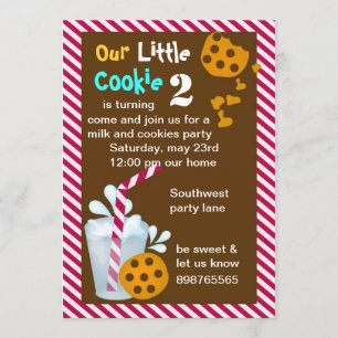 Einladung zur Geburtstagsfeier "Milch und Kekse"