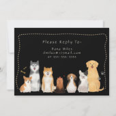 Einladung zur Geburtstagsfeier, Niedliche Hunde, S (Rückseite)