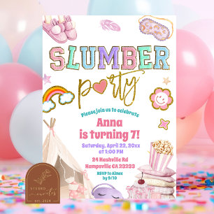 Einladung zur Geburtstagsfeier Slumber Patch Party