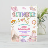 Einladung zur Geburtstagsfeier Slumber Patch Party (Stehend Vorderseite)