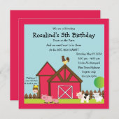Einladung zur Geburtstagsfeier von Big Red Barn (Vorne/Hinten)