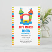 Einladung zur Geburtstagsfeier von Bounce House (Stehend Vorderseite)