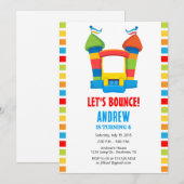 Einladung zur Geburtstagsfeier von Bounce House (Vorne/Hinten)