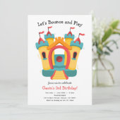 Einladung zur Geburtstagsfeier von Bounce House (Stehend Vorderseite)