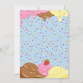 Einladung zur Geburtstagsfeier von Eiscreme (Rückseite)