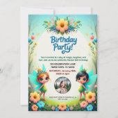 Einladung zur Geburtstagsfeier von Fairy Garden (Vorderseite)