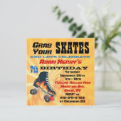 Einladung zur Geburtstagsfeier von Flaming Roller (Stehend Vorderseite)