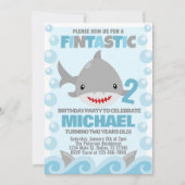 Einladung zur Geburtstagsfeier von Haifischen (Vorderseite)