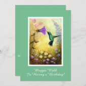 Einladung zur Geburtstagsfeier von Hummingbird (gr (Vorne/Hinten)