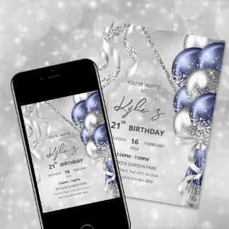 Einladung zur Geburtstagsfeier von Navy Blue und S