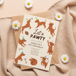 Einladung zur Geburtstagsfeier von Pawty