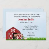 Einladung zur Geburtstagsfeier von Red Barn (Vorne/Hinten)