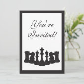 Einladung zur Geburtstagsfeier von Schach (Stehend Vorderseite)