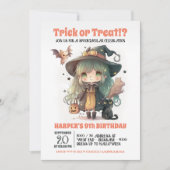 Einladung zur Geburtstagsfeier von Sweet Hexe (Vorderseite)