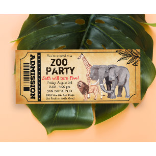EINLADUNG ZUR GEBURTSTAGSFEIER - Zoo Dschungelpart