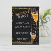 Einladung zur Geburtstagskarte (Stehend Vorderseite)