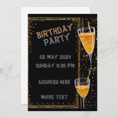 Einladung zur Geburtstagskarte (Vorne/Hinten)