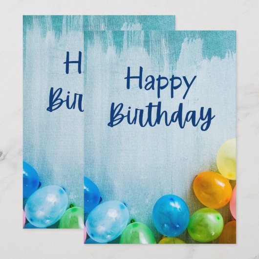 Einladung zur Geburtstagspartei (Vorne/Hinten)