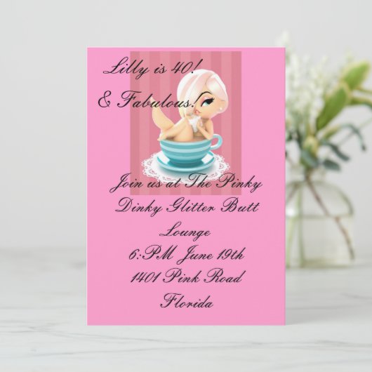  Einladung zur Geburtstagspartei (Stehend Vorderseite)