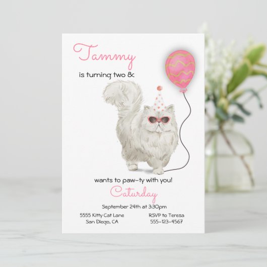 Einladung zur Geburtstagspartei (Stehend Vorderseite)