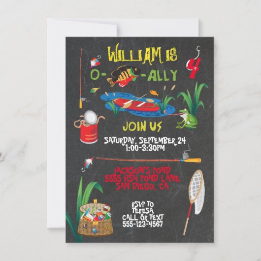 Einladung zur Geburtstagspartei (Vorderseite)