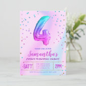 Einladung zur Geburtstagspartei (Stehend Vorderseite)